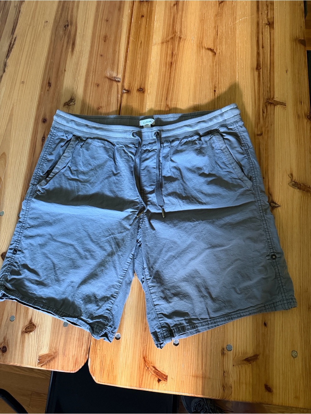 L.L. Bean Light Blue Women's Athletic Drawstring Shorts